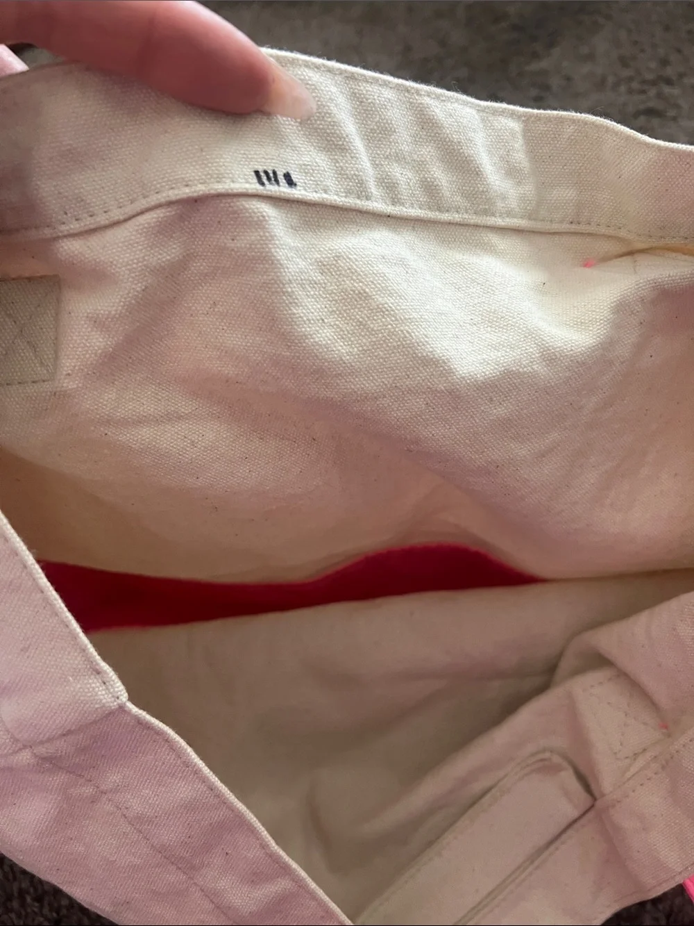 Victoria's Secret Pink and Cream Patent-Trim Tote